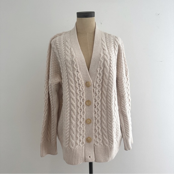 &Daughter Cream Wool Cardigan Size M - Picture 1 of 2